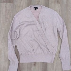JCrew Women's sparkle wrap sweater top size M